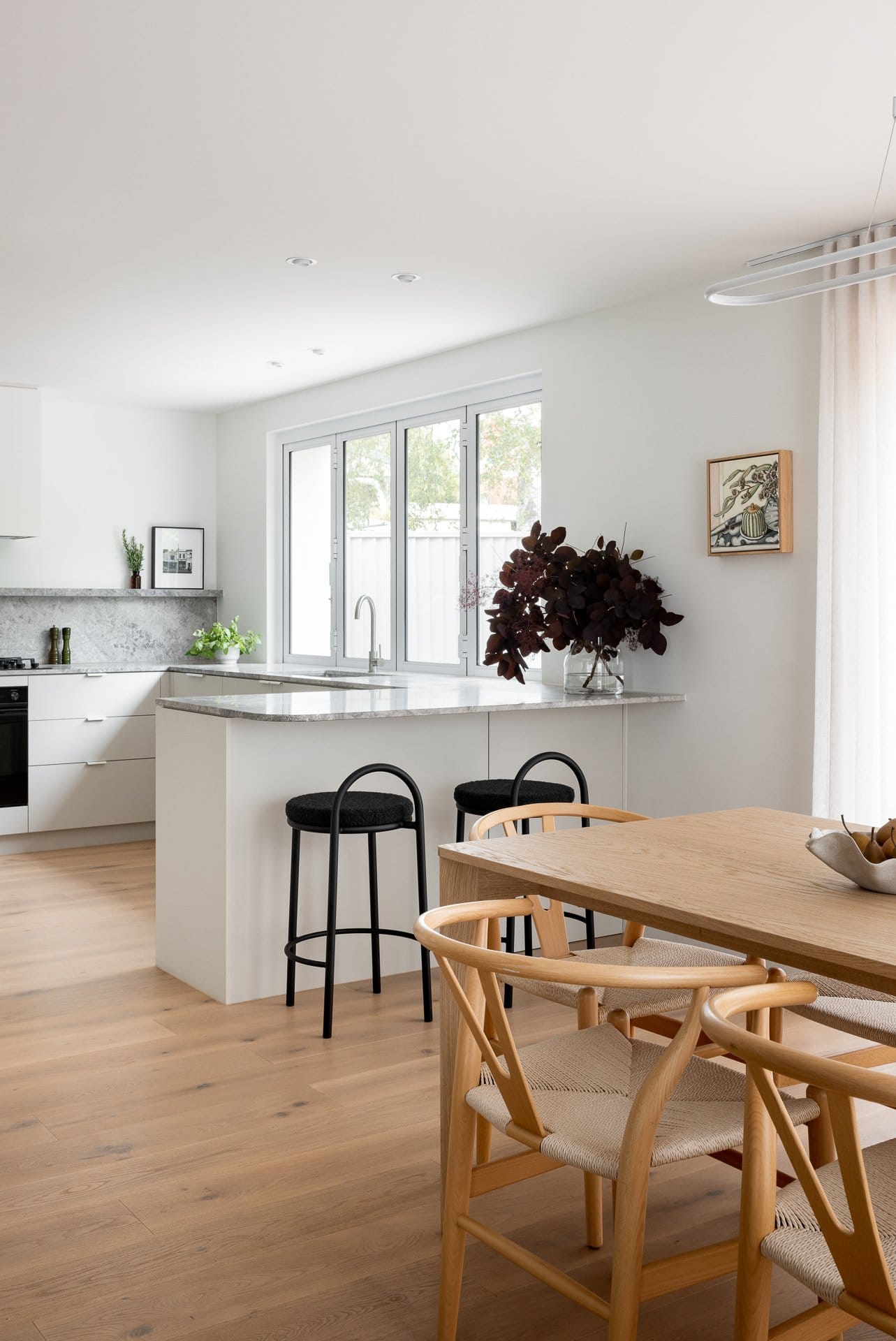 renovated kitchen and dining area